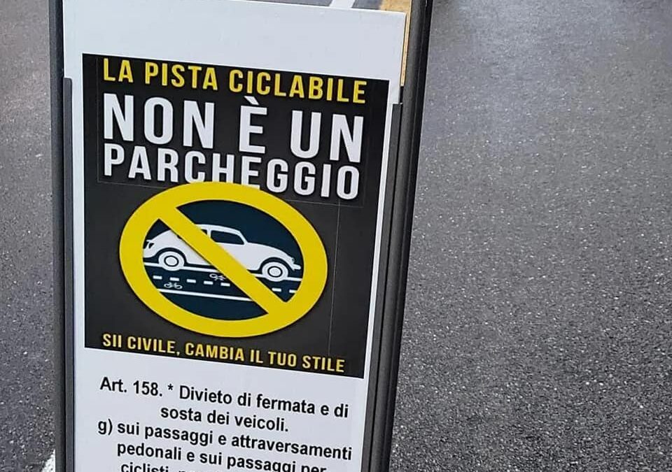 Ciclabile Umana a protezione dal parcheggio selvaggio